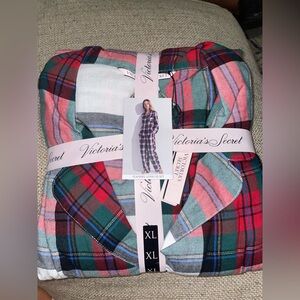 NWT Victoria's Secret Plaid Pajama 3 piece Set